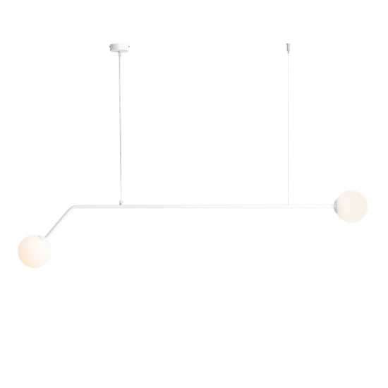 LAMPA WISZĄCA 2-PŁ. PURE BIAŁY (średnica klosza 14cm) 1064H ALDEX - zdjęcie produktu