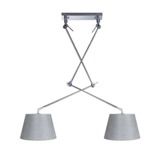 Lampa wisząca ADAM 2S PENDANT grey AZ1842+AZ2601 śr.26cm AZZARDO