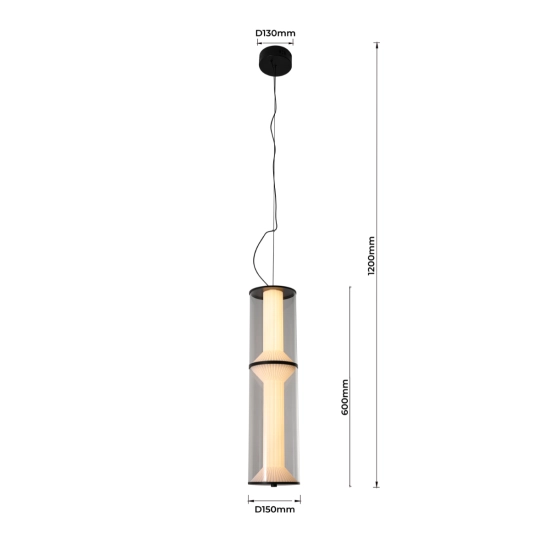 Lampa wisząca Aeris 2 transparentna LED CCT LP-2137/2P TR Light Prestige