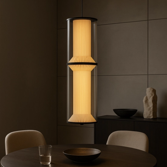 Lampa wisząca Aeris 2 transparentna LED CCT LP-2137/2P TR Light Prestige
