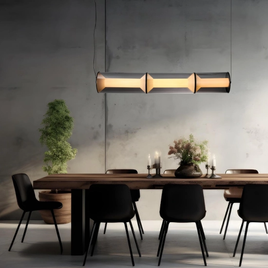 Lampa wisząca Aeris 3 linia dymna LED CCT LP-2137/3L SM Light Prestige