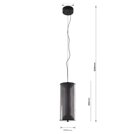 Lampa wisząca Aeris dymna LED CCT LP-2137/1P SM Light Prestige