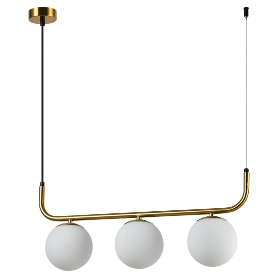 Lampa wisząca Alisa 3xE14 złota/biała LP-005/3L GD LIGHT PRESTIGE