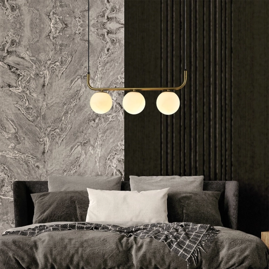 Lampa wisząca Alisa 3xE14 złota/biała LP-005/3L GD LIGHT PRESTIGE
