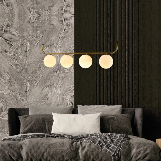 Lampa wisząca Alisa 4xE14 złota/biała LP-005/4L GD LIGHT PRESTIGE
