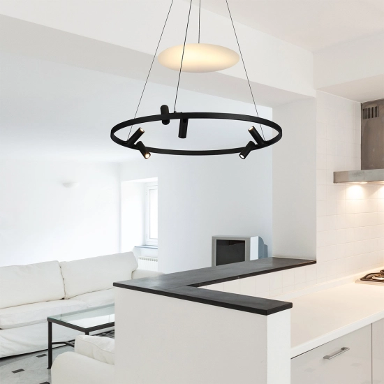 Lampa wisząca Almeria 6xLED czarna LP-907/1P BK LIGHT PRESTIGE