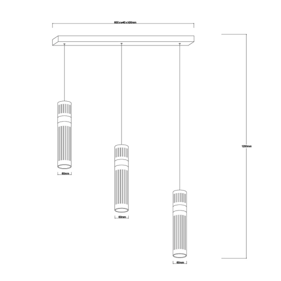 Lampa wisząca Ambiente 3 LED CCT złota LP-1510/3L GD LIGHT PRESTIGE