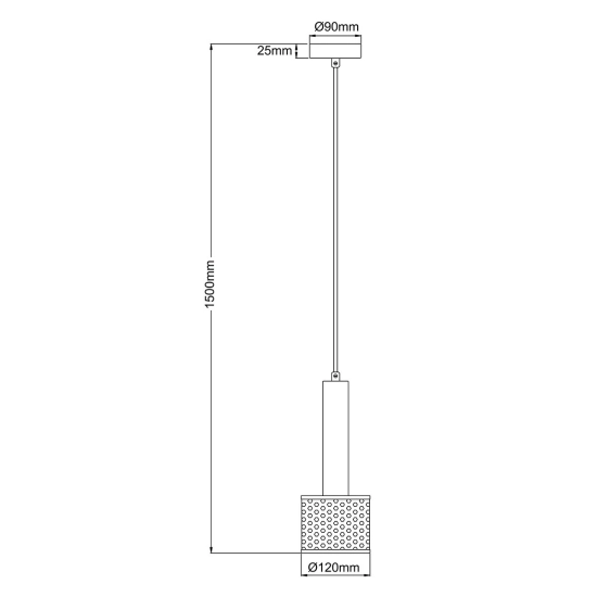 Lampa wisząca Amo czarna 1xE27 LP-0702/1P BK Light Prestige
