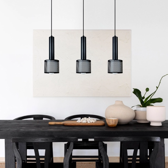 Lampa wisząca Amo czarna 3xE27 LP-0702/3L BK Light Prestige