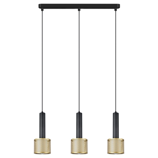Lampa wisząca Amo czarno-złota 3xE27 LP-0702/3L GD Light Prestige