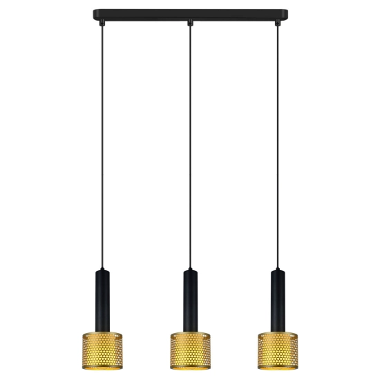Lampa wisząca Amo czarno-złota 3xE27 LP-0702/3L GD Light Prestige