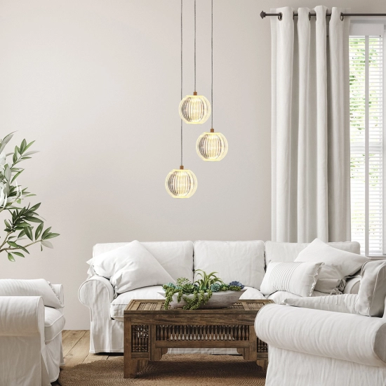 Lampa wisząca Brillant 3 złota LED CCT LP-3303/3P GD Light Prestige