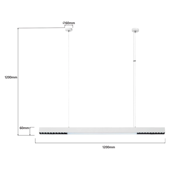 Lampa wisząca Cali L LED CCT Tuya biała LP-1301/1P L WH Smart LIGHT PRESTIGE