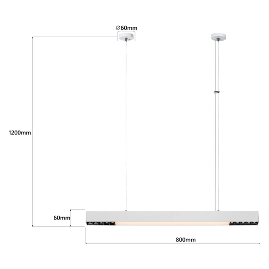 Lampa wisząca Cali M LED CCT Tuya biała LP-1301/1P M WH Smart LIGHT PRESTIGE