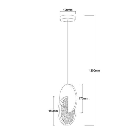 Lampa wisząca Circlo LED CCT chrom LP-1311/1P CH LIGHT PRESTIGE