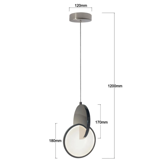 Lampa wisząca Circlo LED CCT chrom LP-1311/1P CH LIGHT PRESTIGE