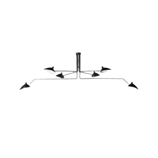 kinkiecik.pl Lampa wisząca CRANE-6P czarna 280 cm P8706 Step into design