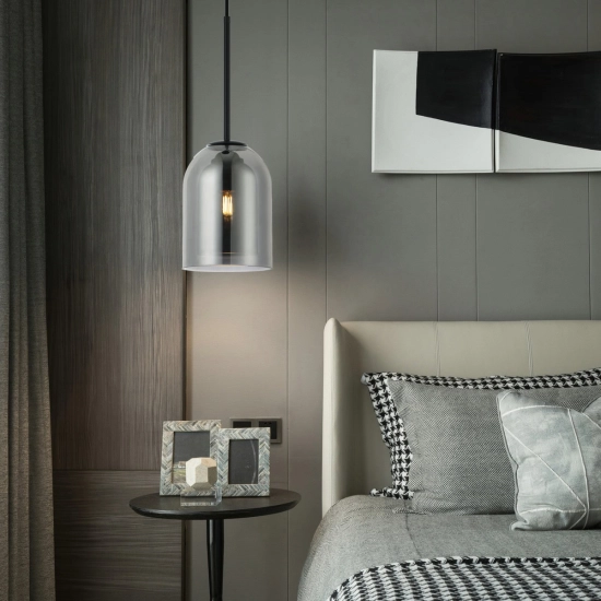 Lampa wisząca Elaris dymna 1xE27 LP-8103/1P SM Light Prestige