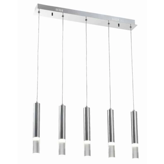 kinkiecikpl lampa wisząca GWEN 5 pł LED chrom 330505-06 REALITY