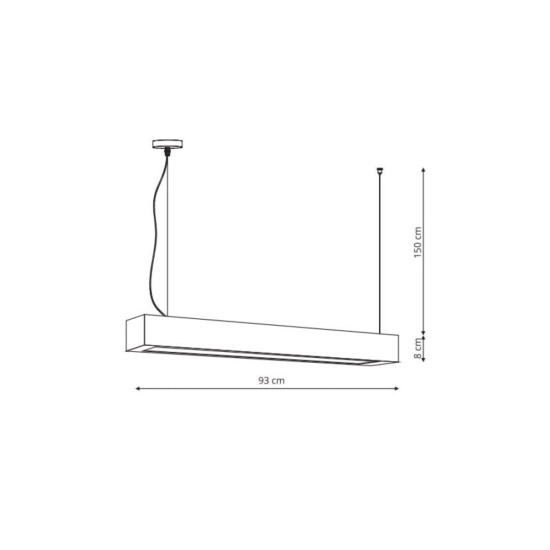 Lampa wisząca Ibros biała 24W IP20 LED CCT LP-7001/1P 20 WH-93 24 CCT LIGHT PRESTIGE