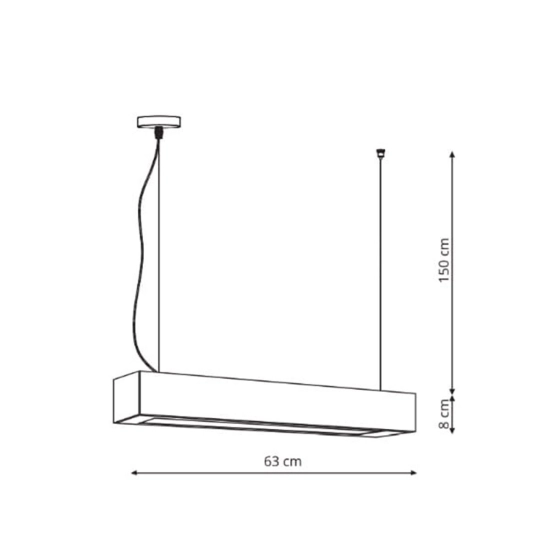 Lampa wisząca Ibros biała 18W IP20 LED CCT LP-7001/1P 20 WH-63 18 CCT LIGHT PRESTIGE