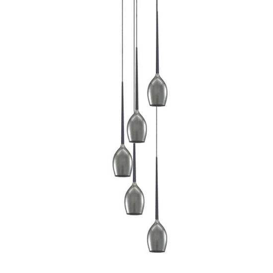 Lampa wisząca Izza 5 smoky AZ2939 AZZARDO