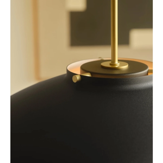 Lampa wisząca Latif Design For The People - czarna, mleczny klosz 2520123003 Nordlux