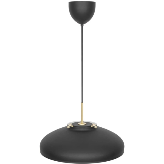Lampa wisząca Latif Design For The People - czarna, mleczny klosz 2520123003 Nordlux