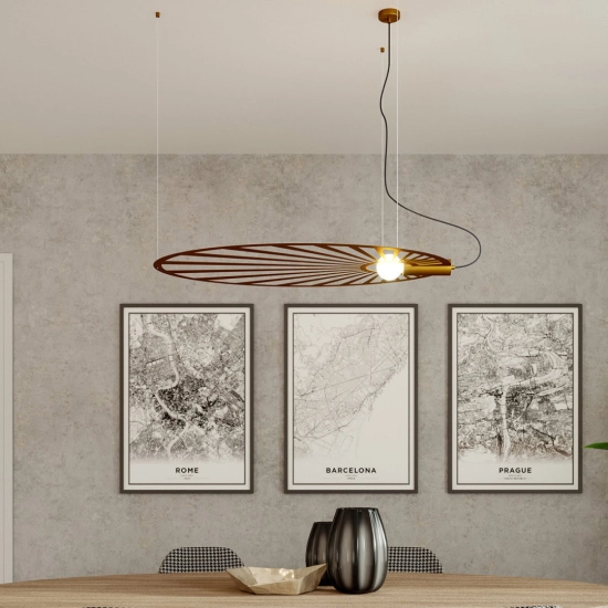 Lampa wisząca LEHDET złota TH.001ZL SOLLUX LIGHTING - zdjęcie 5