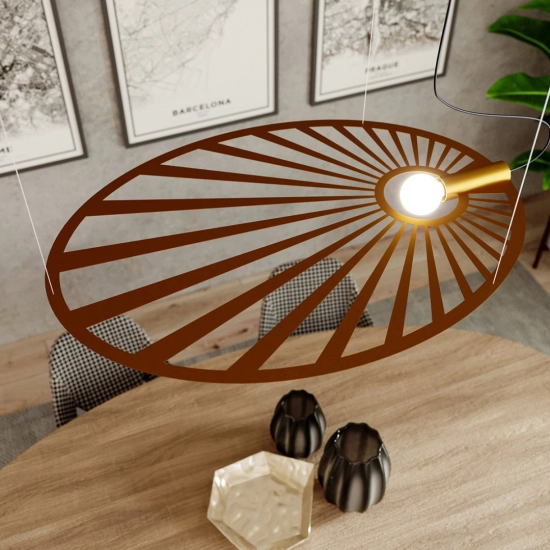 Lampa wisząca LEHDET złota TH.001ZL SOLLUX LIGHTING - zdjęcie 6