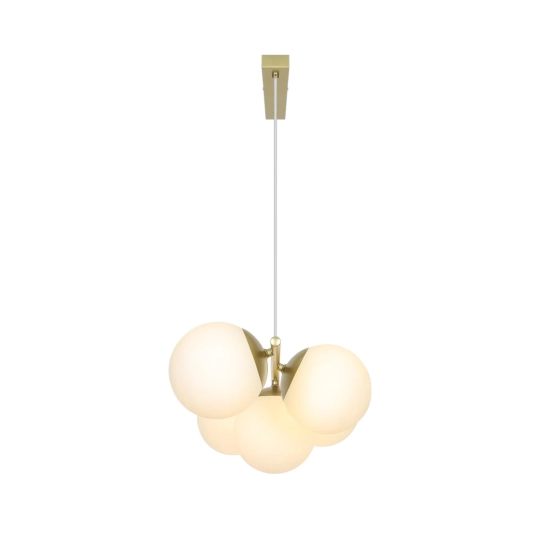 Lampa wisząca Lilly 5 Gold Opal – lampa z kulistymi kloszami 2612623035 Nordlux