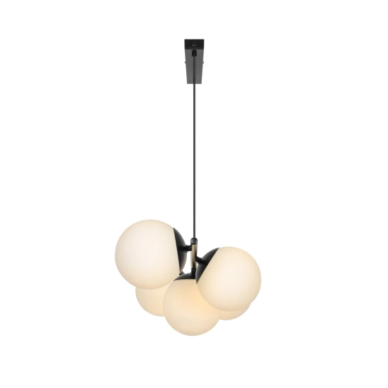 Lampa wisząca Lilly 5 – czarna lampa z kulistymi kloszami 2612623003 Nordlux