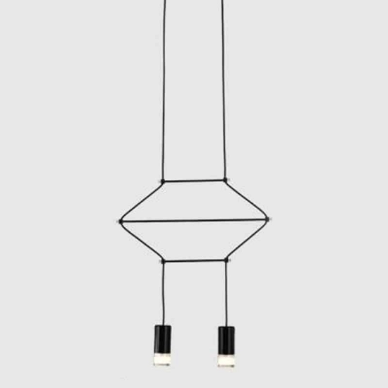 kinkiecik.pl Lampa wisząca LINEA-2 czarna 35 cm ST-5961-2 Step into design