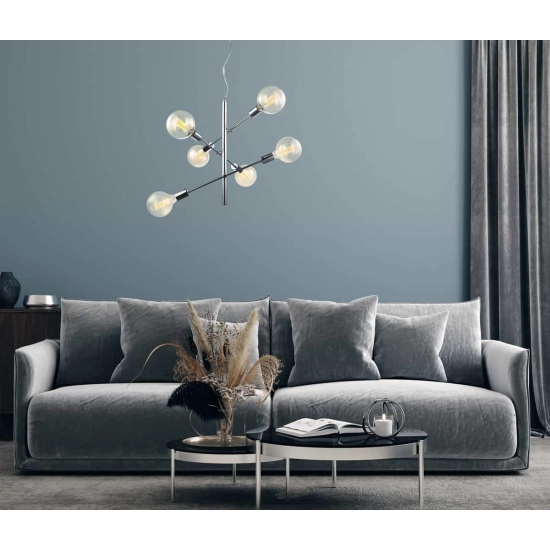Lampa wisząca Madalyn MDM3582/6 CH Italux - zdjęcie produktu