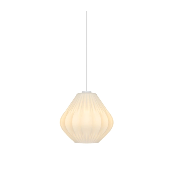 Lampa wisząca Maluca – dekoracyjna lampa z ryflowanym kloszem ze szkła opalowego 2612343001 Nordlux