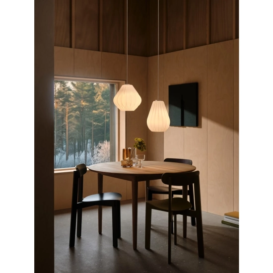 Lampa wisząca Maluca – dekoracyjna lampa z ryflowanym kloszem ze szkła opalowego 2612343001 Nordlux