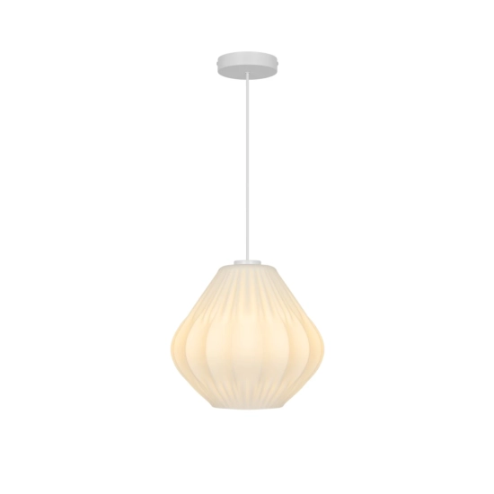 Lampa wisząca Maluca – dekoracyjna lampa z ryflowanym kloszem ze szkła opalowego 2612343001 Nordlux