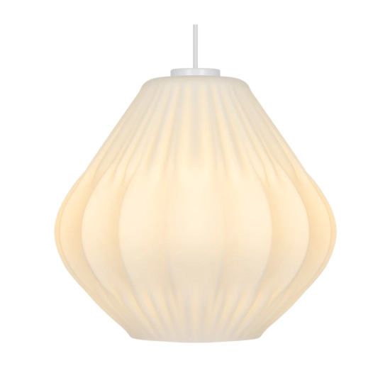 Lampa wisząca Maluca – dekoracyjna lampa z ryflowanym kloszem ze szkła opalowego 2612343001 Nordlux