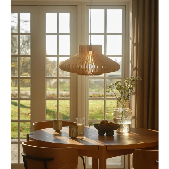 Lampa wisząca Manago drewniana, dwa kształty klosza 2512353014 Nordlux