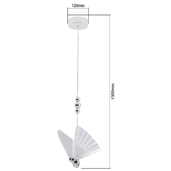 Mariposa 1 wisząca chrom LP-1715/1P CH LIGHT PRESTIGE