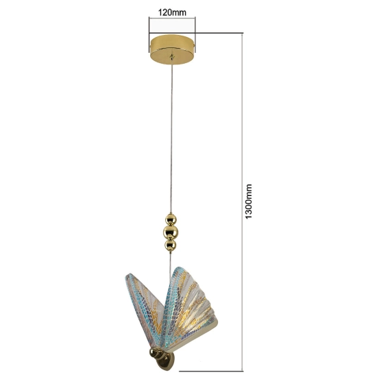 Mariposa 1 wisząca kolor LP-1715/1P color LIGHT PRESTIGE
