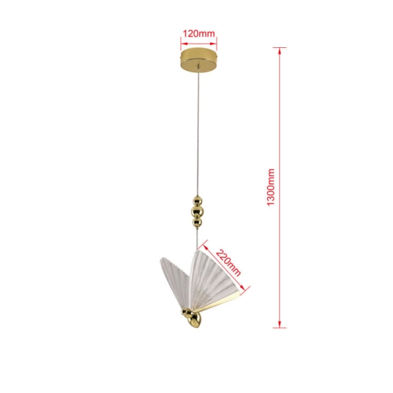 Lampa wisząca Mariposa 2xLED LP-1715/1P LIGHT PRESTIGE