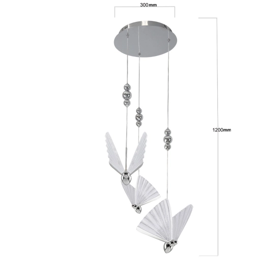 Mariposa 3 wisząca chrom LP-1715/3P CH LIGHT PRESTIGE