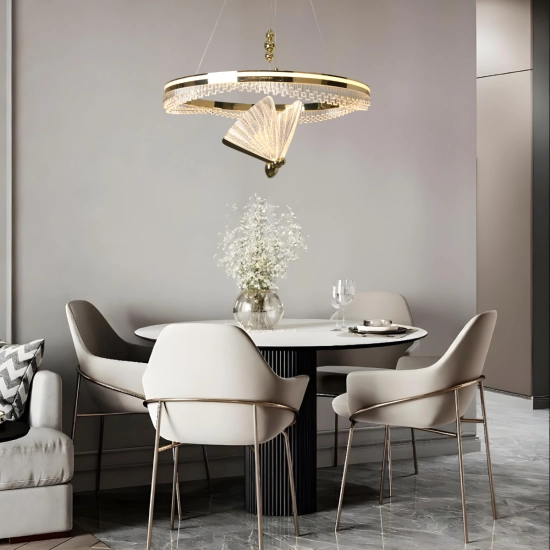 Lampa wisząca Marissa Cristal złota LED CCT LP-2515/1P Cristal GD Light Prestige