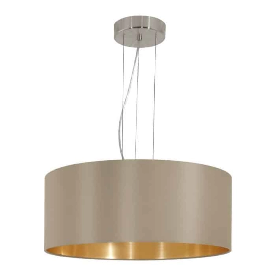 Lampa wisząca MASERLO 31607 EGLO taupe, złoty