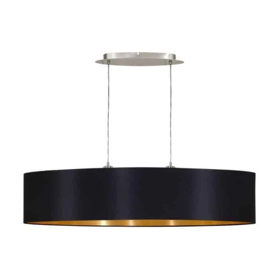 Lampa wisząca MASERLO 31616 czarny, złoty