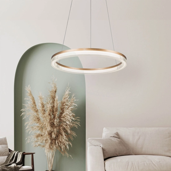 Lampa wisząca Midway Cristal duża triangle 1xLED LP-033/1P L GD Cristal Triangle LIGHT PRESTIGE