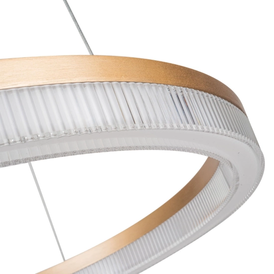 Lampa wisząca Midway Cristal duża triangle 1xLED LP-033/1P L GD Cristal Triangle LIGHT PRESTIGE