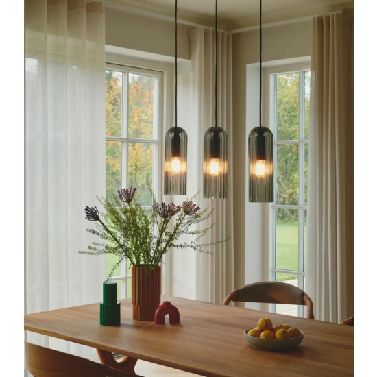 Lampa wisząca Miella 3 Nordlux - przydymione szkło 2412533047
