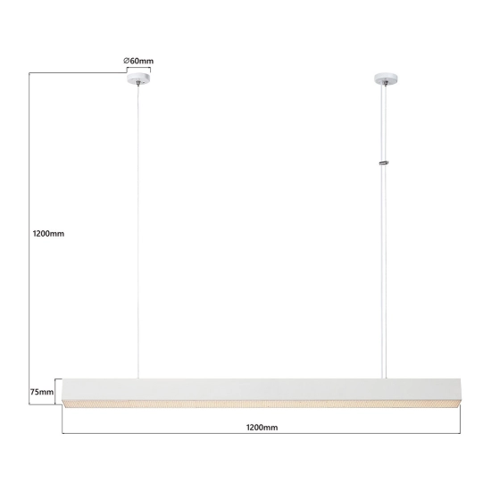 Lampa wisząca Mira L LED CCT Tuya biała LP-1201/1P L WH Smart LIGHT PRESTIGE